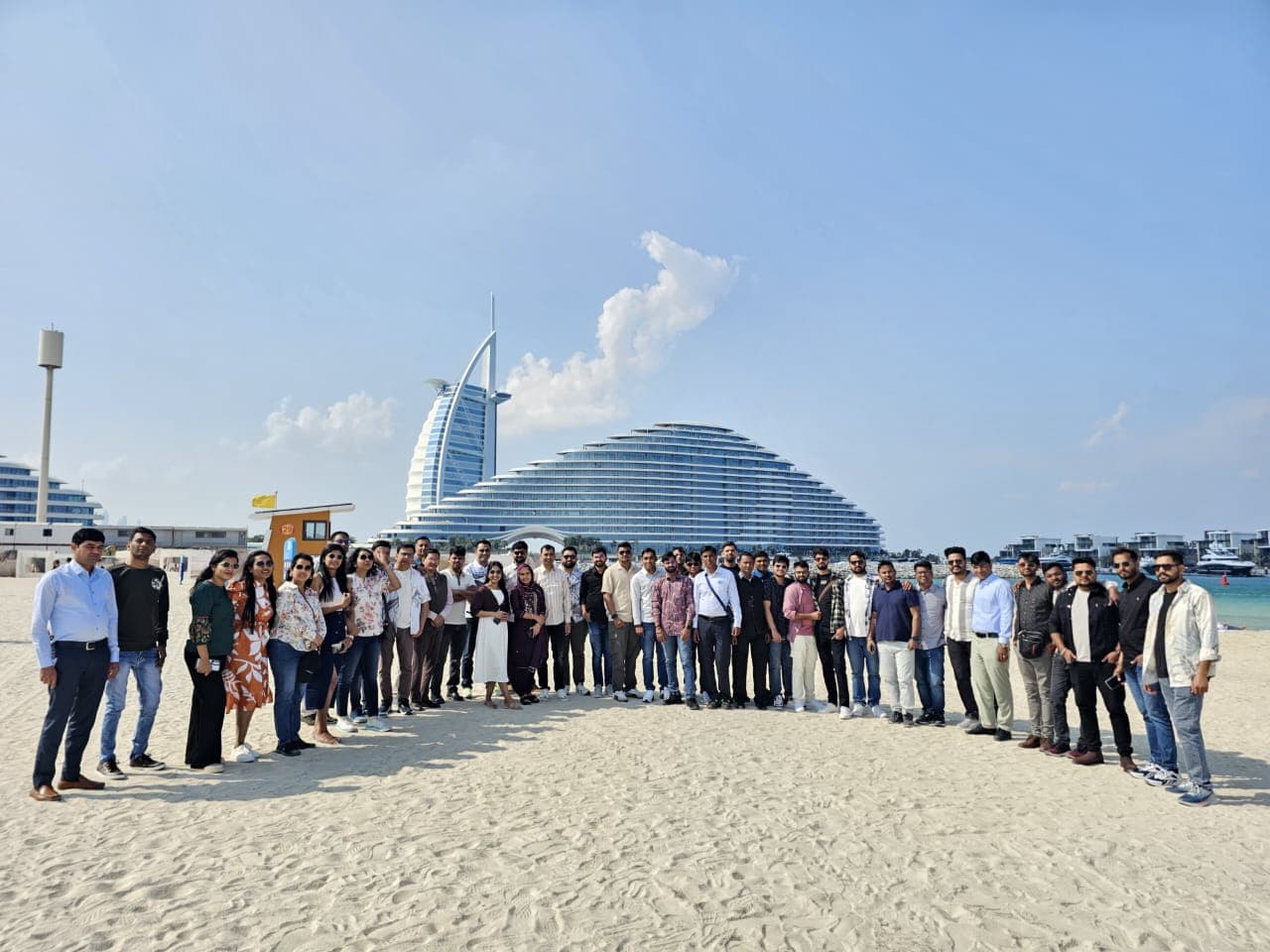 A Forever Journeys group hosted beside Burj Al Arab